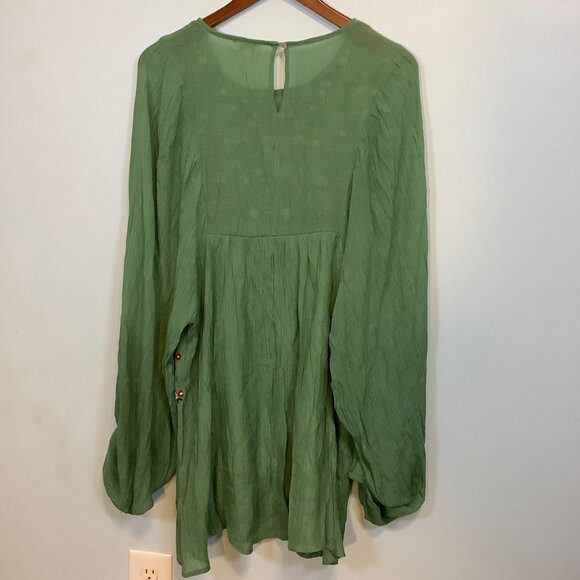 Umgee Women’s Embroidered Boho Tunic Dress Size S Long Sleeve Floral - Picture 6 of 11